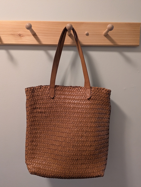 Madewell Handbags - Madewell Medium Transport Tote Woven Leather - Brown